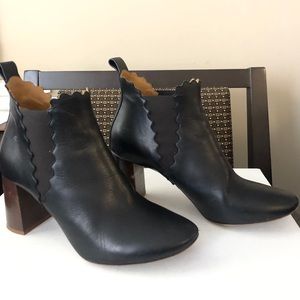 Chloe scalloped Chelsea boot